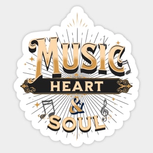 Festival Music Heart and Soul Sticker